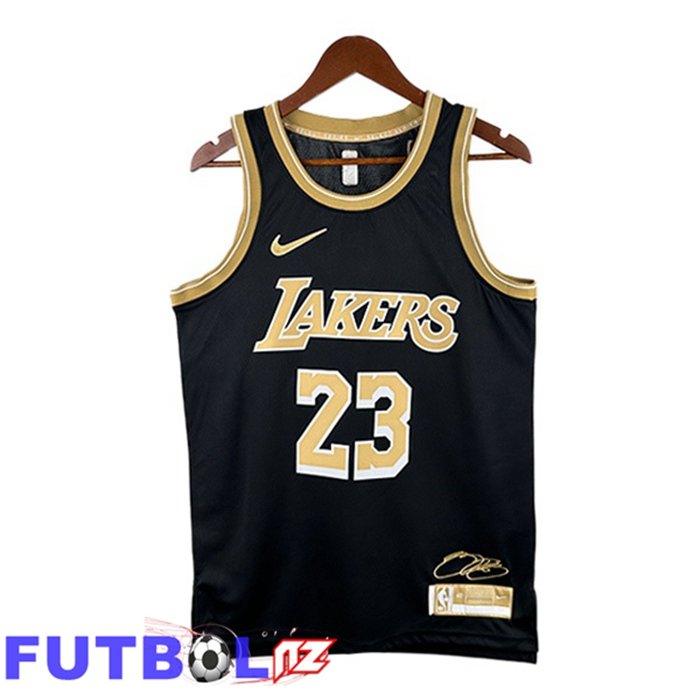 Camiseta NBA Los Angeles Lakers (LeBron James 23) Negro 2023/2024