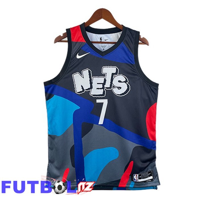 Camiseta NBA Brooklyn Nets (Kevin Durant 7) Azul Negro 2024/2025