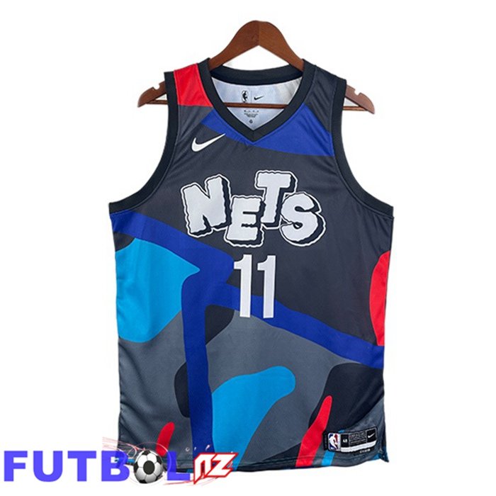 Camiseta NBA Brooklyn Nets (Kyrie Irving 11) Azul Negro 2024/2025