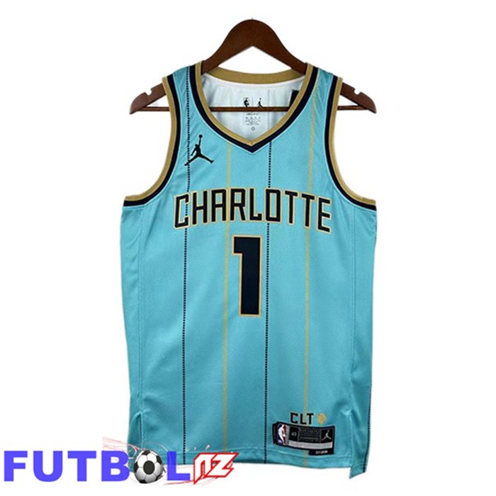 Camiseta NBA Charlotte Hornets (LaMelo Ball 1) Azul 2024/2025