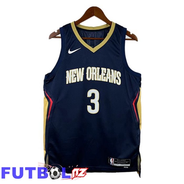 Camiseta NBA New Orleans Pelicans (Jordan Poole 3) Edición Especial Azul Real