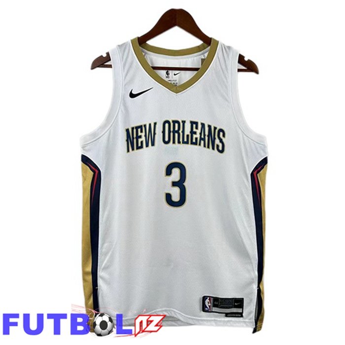 Camiseta NBA New Orleans Pelicans (Jordan Poole 3) Edición Especial Blanco