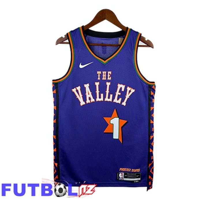 Camiseta NBA Phoenix Suns (Devin Booker 1) Púrpura 2024/2025