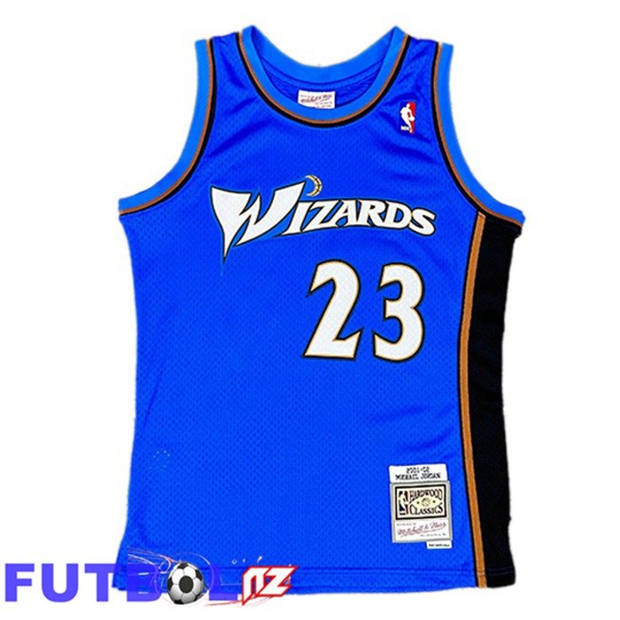 Camiseta NBA Washington Wizards (Michael Jordan 23) Retro Azul 2001-2002