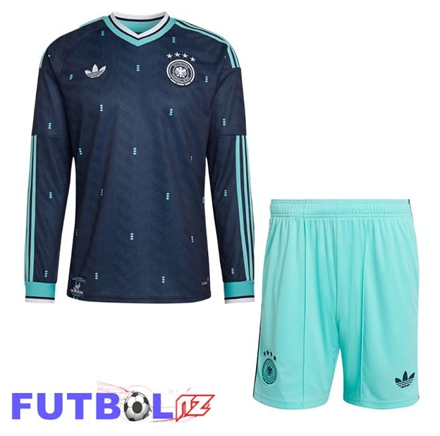 Camisetas De Futbol Alemania Ninos Segunda Manga Larga Azul Real 2026/2027