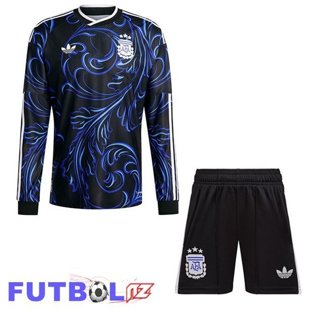 Camisetas De Futbol Argentina Ninos Segunda Manga Larga Azul Real 2026/2027