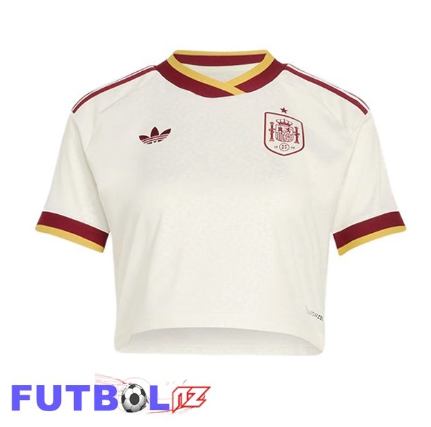 Camisetas De Futbol España Court Mujer Segunda Blanco 2026/2027