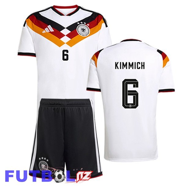 Camisetas De Futbol Alemania (KIMMICH 6) Ninos Primera Blanco 2026/2027