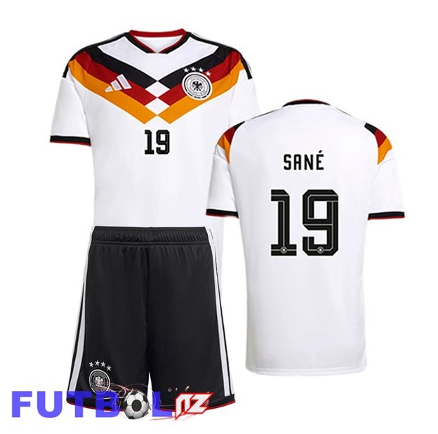 Camisetas De Futbol Alemania (SANÉ 19) Ninos Primera Blanco 2026/2027