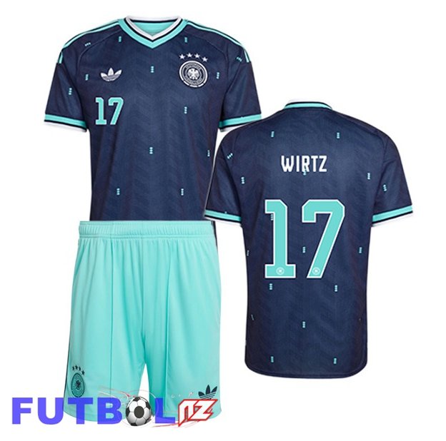 Camisetas De Futbol Alemania (WIRTZ 17) Ninos Segunda Azul Real 2026/2027