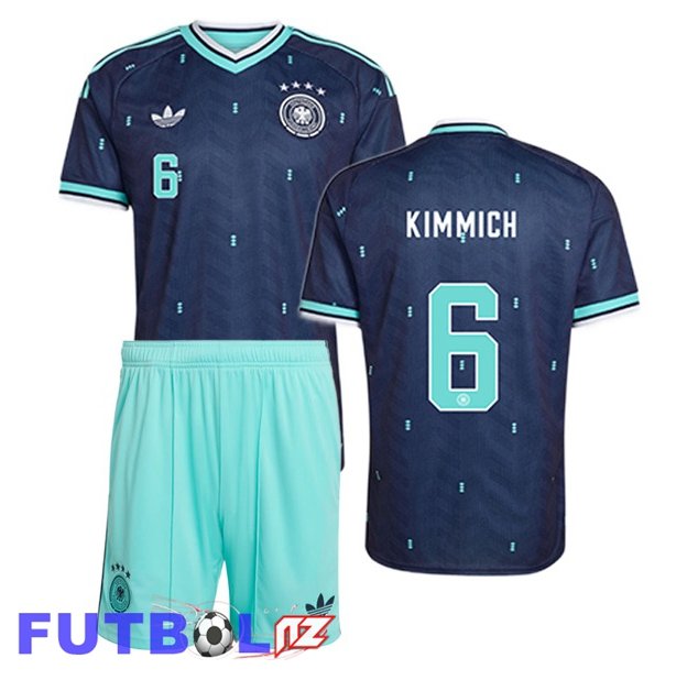 Camisetas De Futbol Alemania (KIMMICH 6) Ninos Segunda Azul Real 2026/2027