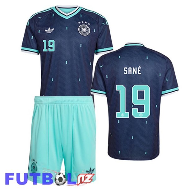 Camisetas De Futbol Alemania (SANÉ 19) Ninos Segunda Azul Real 2026/2027