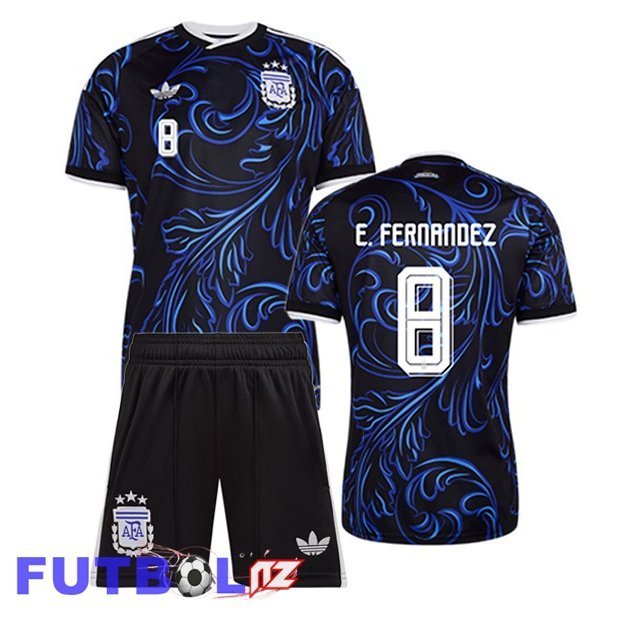 Camisetas De Futbol Argentina (E. FERNANDEZ 8) Ninos Segunda Azul Real 2026/2027