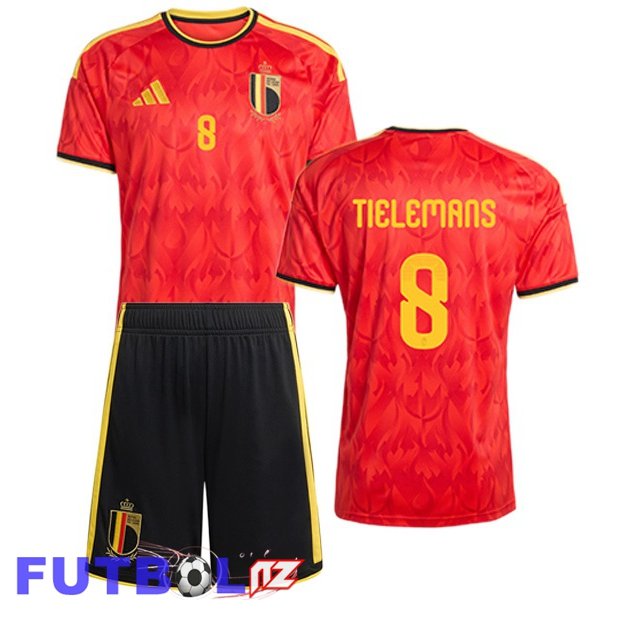 Camisetas De Futbol Bélgica (TIELEMANS 8) Ninos Primera Rojo 2026/2027
