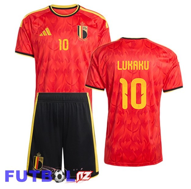 Camisetas De Futbol Bélgica (LUKAKU 10) Ninos Primera Rojo 2026/2027