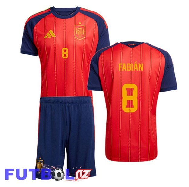 Camisetas De Futbol España (FABIÁN 8) Ninos Primera Rojo 2026/2027