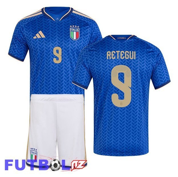 Camisetas De Futbol Italia (RETEGUI 9) Ninos Primera Azul 2026/2027