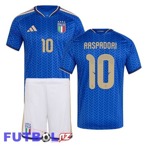 Camisetas De Futbol Italia (RASPADORI 10) Ninos Primera Azul 2026/2027