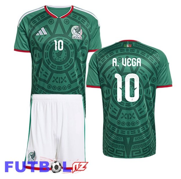 Camisetas De Futbol México (A. VEGA 10) Ninos Primera Verde 2026/2027