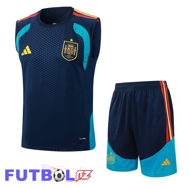 Chalecos De Futbol España + Cortos Azul Real 2026/2027