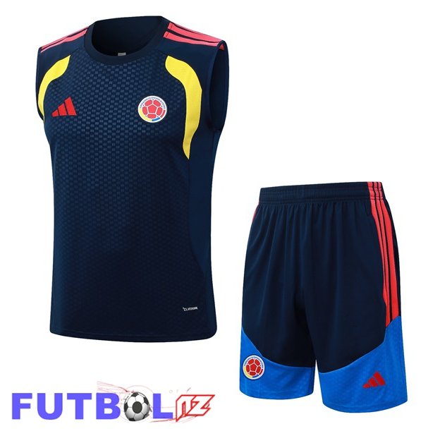 Chalecos De Futbol Colombia + Cortos Azul Real 2026/2027