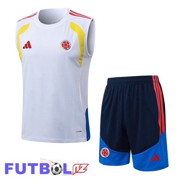 Chalecos De Futbol Colombia + Cortos Blanco 2026/2027