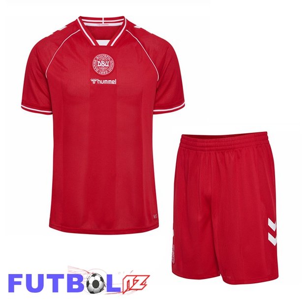 Camisetas De Futbol Dinamarca Ninos Primera Rojo 2026/2027 Camisetas De Futbol Dinamarca Ninos Primera Rojo 2026/2027