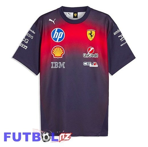 T-Shirt F1 Scuderia Ferrari Team Púrpura/Rojo 2026