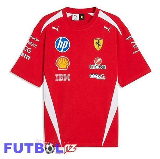 T-Shirt F1 Scuderia Ferrari Team Rojo/Blanco 2026
