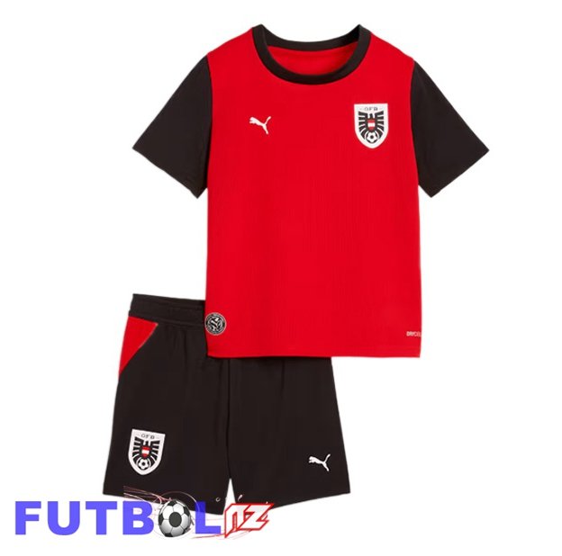 Camisetas De Futbol Austria Ninos Primera Rojo 2026/2027 Camisetas De Futbol Austria Ninos Primera Rojo 2026/2027