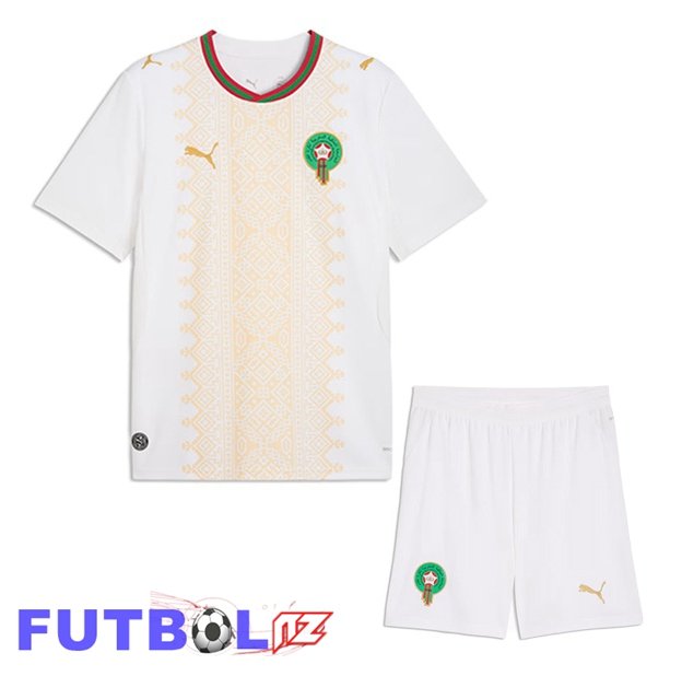 Camisetas De Futbol Marruecos Ninos Segunda Blanco 2026/2027