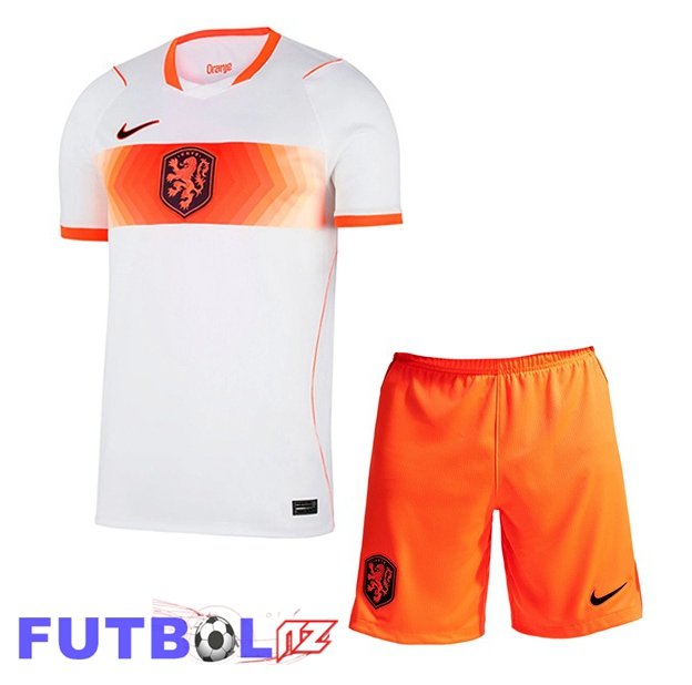 Camisetas De Futbol Países Bajos Ninos Segunda Blanco 2026/2027