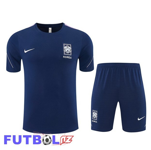 Camiseta Entrenamiento Corea + Cortos Azul Real 2026/2027