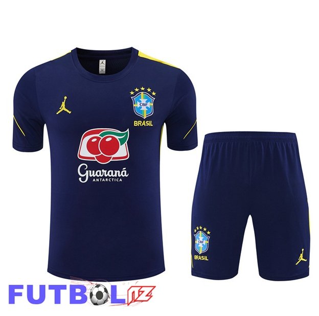 Camiseta Entrenamiento Brasil + Cortos Azul Real 2026/2027