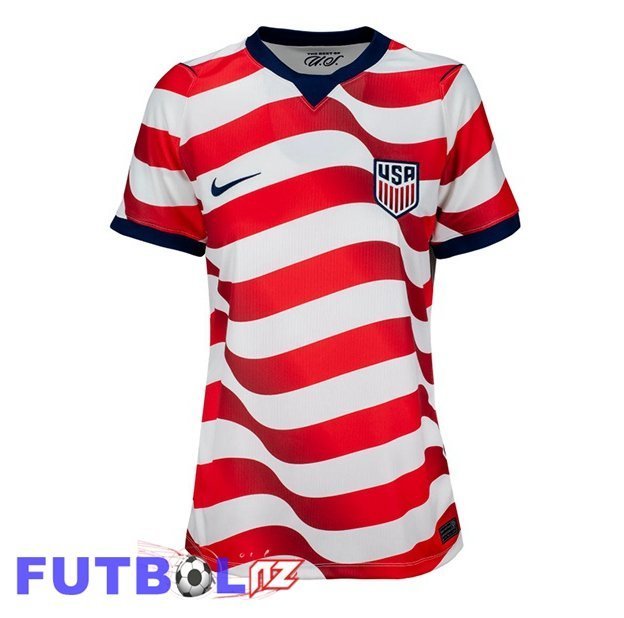 Camisetas De Futbol Estados Unidos Mujer Primera Rojo Blanco 2026/2027 Camisetas De Futbol Estados Unidos Mujer Primera Rojo Blanco 2026/2027