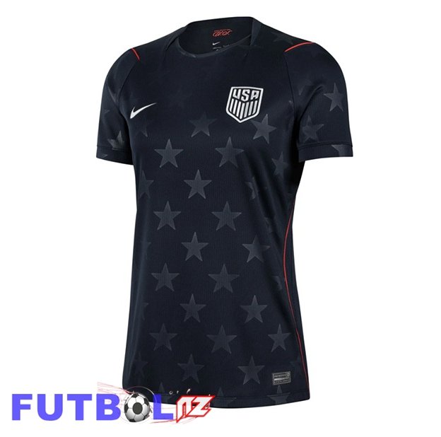 Camisetas De Futbol Estados Unidos Mujer Segunda Negro 2026/2027 Camisetas De Futbol Estados Unidos Mujer Segunda Negro 2026/2027