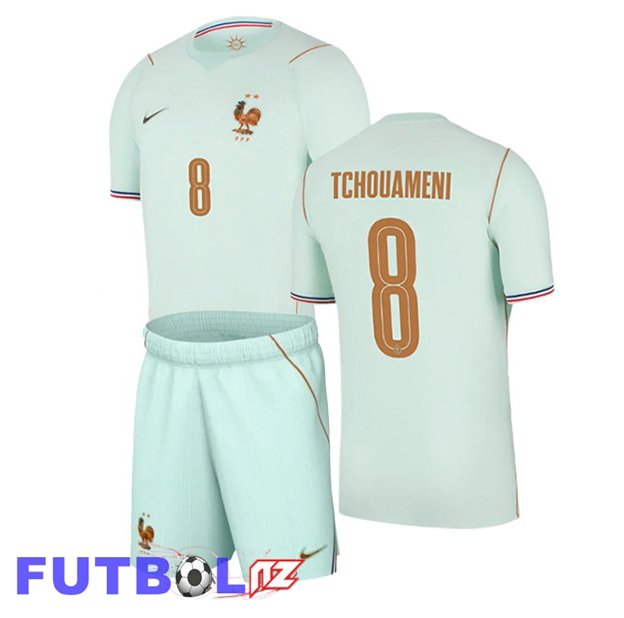 Camisetas De Futbol Francia (TCHOUAMENI 8) Ninos Segunda Verde 2026/2027