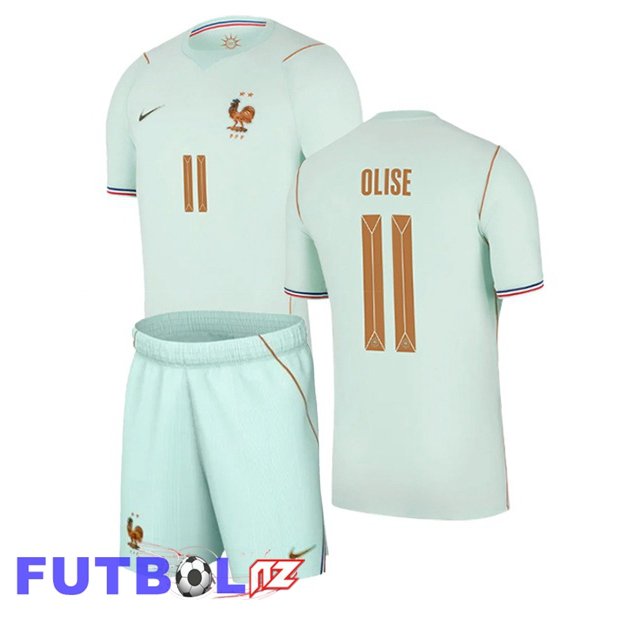 Camisetas De Futbol Francia (OLISE 11) Ninos Segunda Verde 2026/2027
