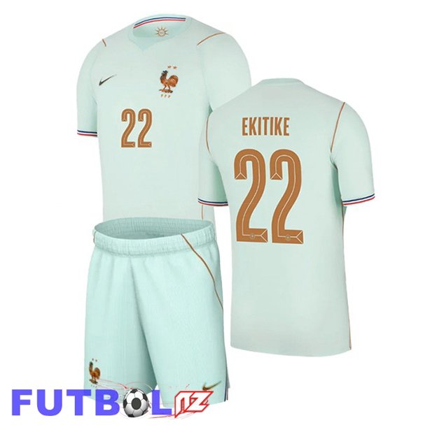 Camisetas De Futbol Francia (EKITIKE 22) Ninos Segunda Verde 2026/2027