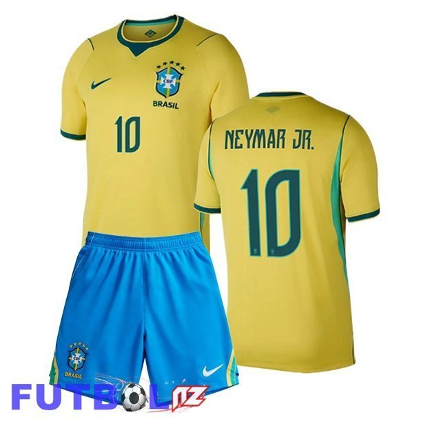 Camisetas De Futbol Brasil (NEYMAR JR 10) Ninos Primera Amarillo 2026/2027