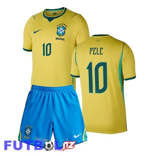 Camisetas De Futbol Brasil (PELE 10) Ninos Primera Amarillo 2026/2027