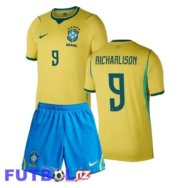 Camisetas De Futbol Brasil (RICHARLISON 9) Ninos Primera Amarillo 2026/2027