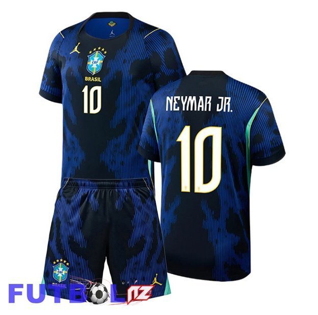 Camisetas De Futbol Brasil (NEYMAR JR 10) Ninos Segunda Azul Real 2026/2027