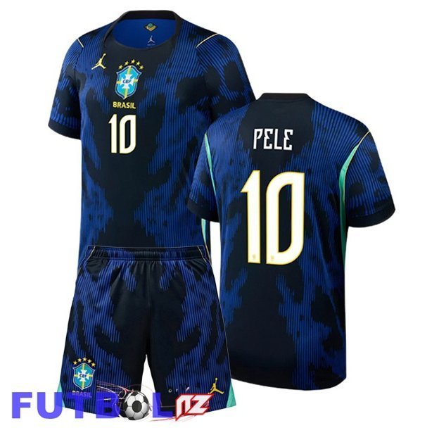 Camisetas De Futbol Brasil (PELE 10) Ninos Segunda Azul Real 2026/2027