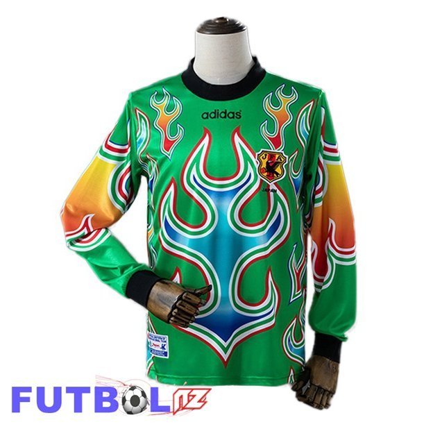 Camisetas De Futbol Japon Retro Portero Manga Larga Verde 1996