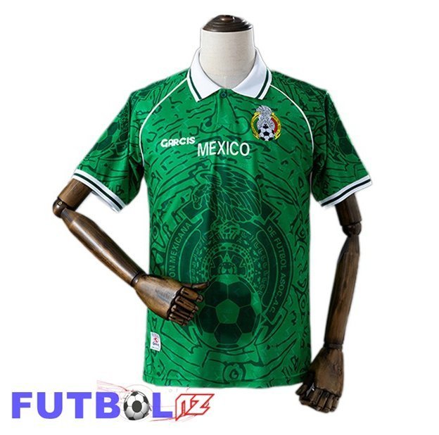 Camisetas De Futbol México Retro Primera Verde 1999