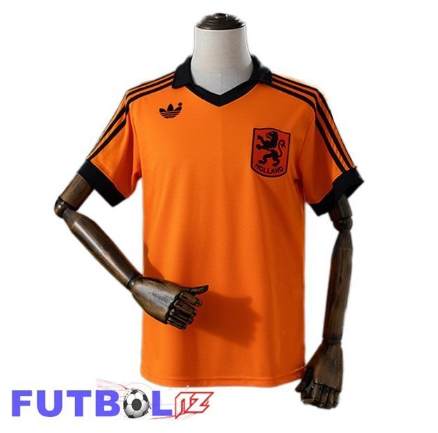 Camisetas De Futbol Países Bajos Retro Primera Naranja 1980