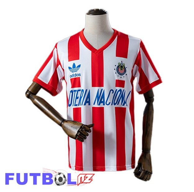 Camisetas De Futbol CD Guadalajara Retro Primera Rojo Blanco 1991-1992