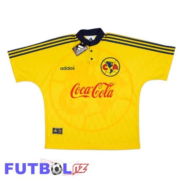 Camisetas De Futbol Club America Retro Primera Amarillo 1997-1998