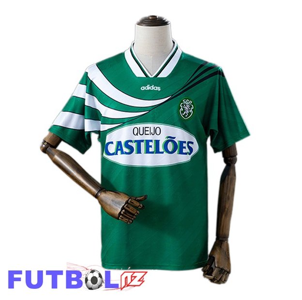 Camisetas De Futbol Sporting CP Retro Segunda Verde 1994-1995